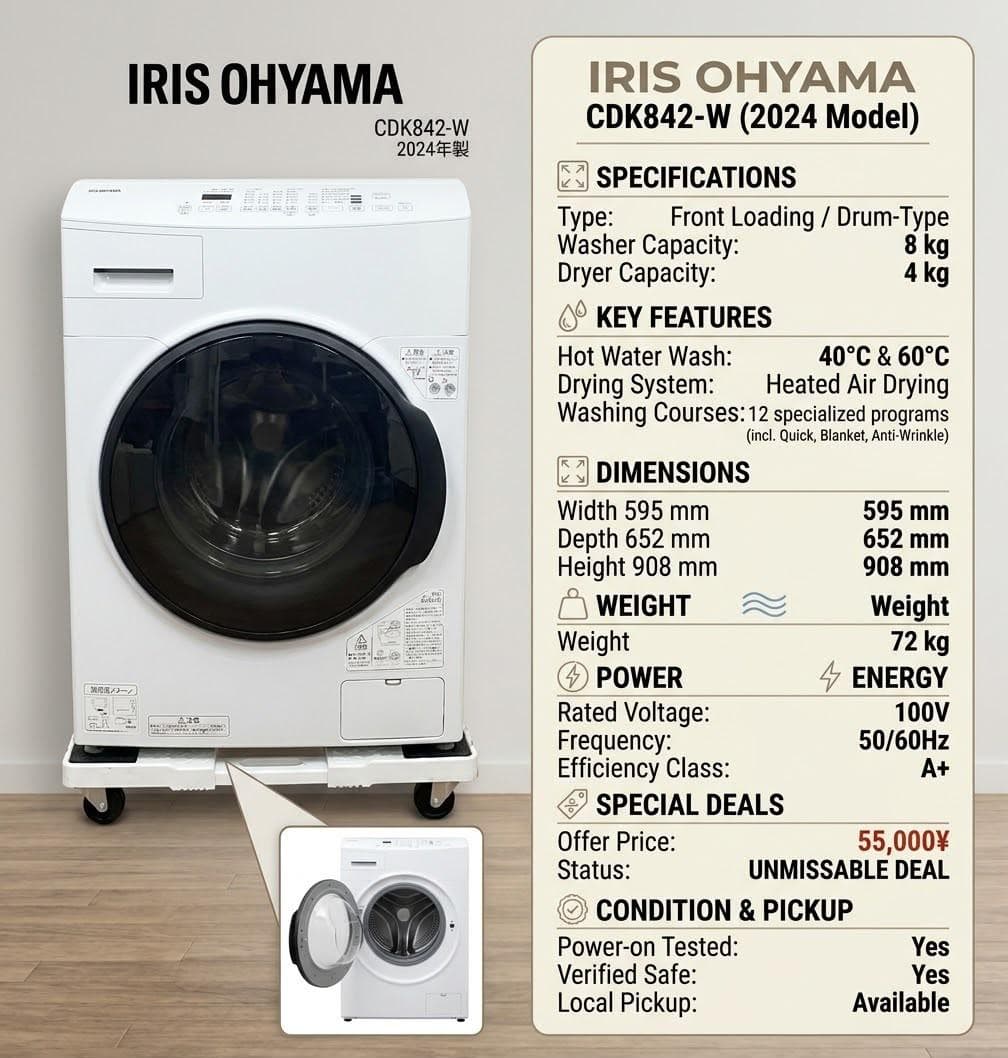 IRIS OHYAMA CDK842-W (2024 Model)
